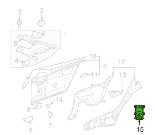 Mercedes Door Window Switch - Rear 20982035109116